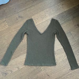 Wilfred Free Olive Green Long Sleeve Shirt